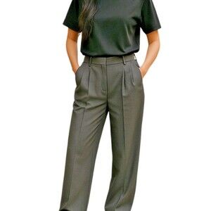 Daisy Grace Pants Gray Front Pockets Elastic Waist Size Small NWT